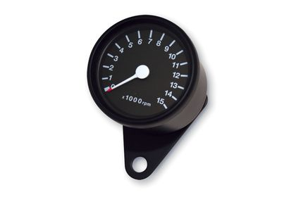 Compteur Shin Yo Rev Counter Black/Black 15.000 Rpm, Í˜ 60mm Universel