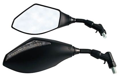 Rétroviseur Shin Yo Mirror Black With LED Indicators (Pair) Universel Ref : SHYO00537A / 1141862 