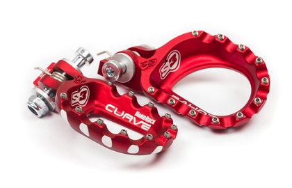 Repose-pieds S3 Curve aluminium rouge