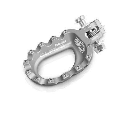 Repose-pieds S3 Curve aluminium argent