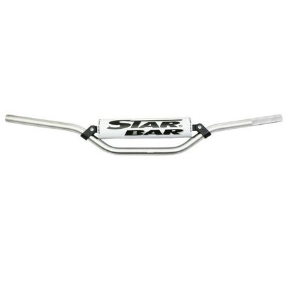 Star Bar MOTO CROSS MX - ENDURO ALU 2014 T6 DIAM 22,2mm L800mm H86mm ZILVER VERSTERKING - WITTE SCHAUM Stuur Universeel