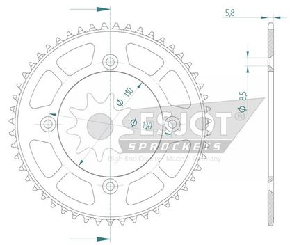 SuperProx 51 tanden Tandwiel Ref: SUP00055A / AB10451 