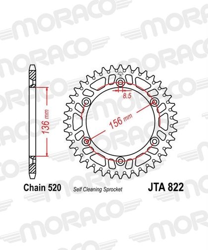 SuperProx Black 53 teeth Sprocket