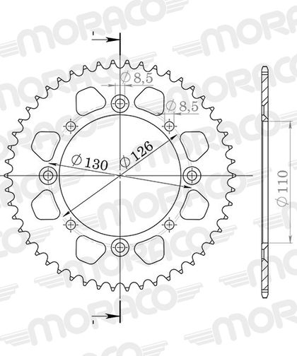 SuperProx Black 47 teeth Sprocket
