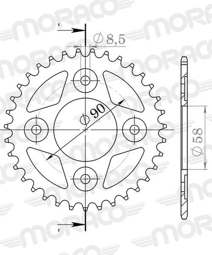 SuperProx Black 35 teeth Sprocket
