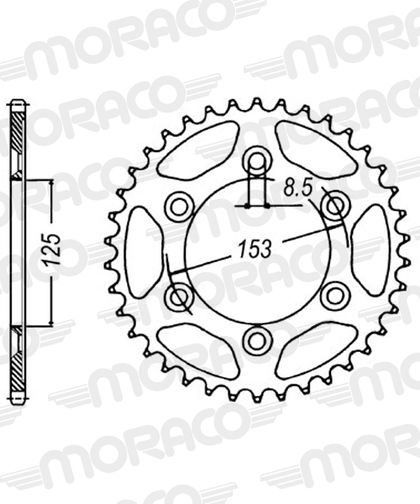 SuperProx Black 54 teeth Sprocket