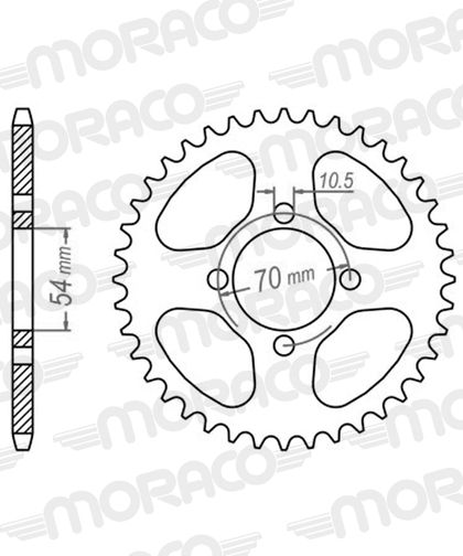 SuperProx Black 42 teeth Sprocket
