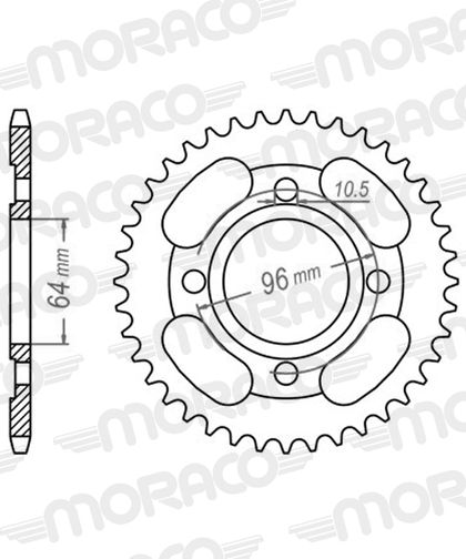 SuperProx Black 44 teeth Sprocket