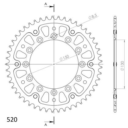 SuperProx Blue 48 teeth Sprocket Ref : SUP00098A / CA304SB48 