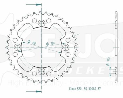 SuperProx 37 teeth Sprocket