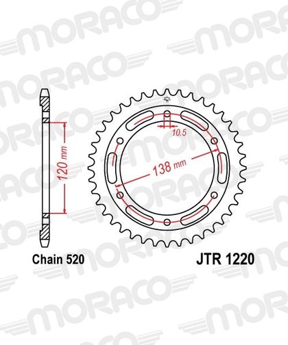 SuperProx Black 38 teeth Sprocket