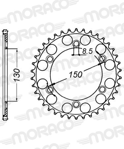 SuperProx Black 40 teeth Sprocket