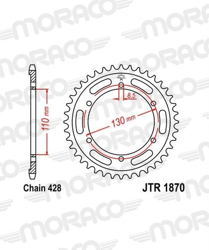 SuperProx Schwarz 44 Zähne Getriebe