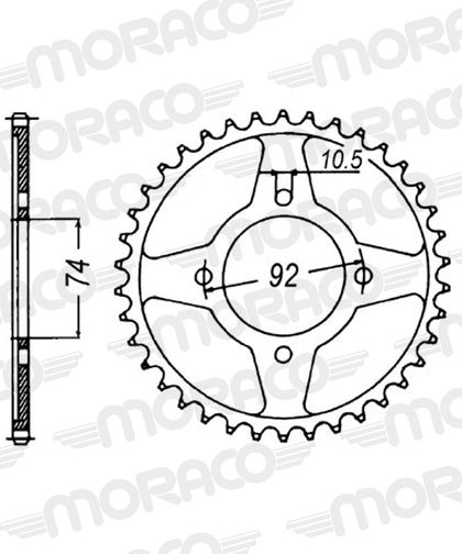 SuperProx Schwarz 39 Zähne Getriebe
