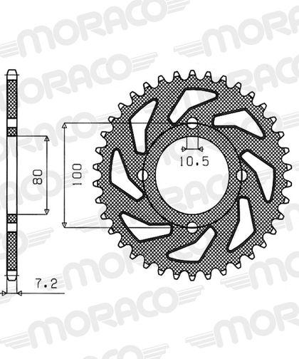 SuperProx Schwarz 45 Zähne Getriebe