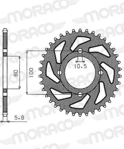 SuperProx Schwarz 41 Zähne Getriebe