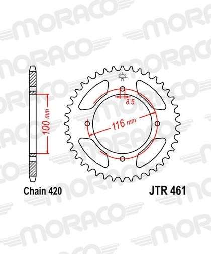 SuperProx Schwarz 53 Zähne Getriebe