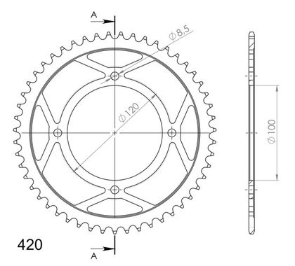 SuperProx Schwarz 60 Zähne Getriebe