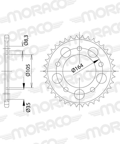 SuperProx Black 47 teeth Sprocket