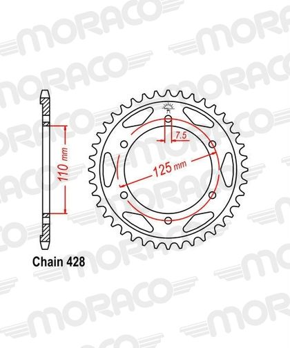 SuperProx Black 48 teeth Sprocket