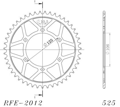 SuperProx BLACK - Black 48 teeth Sprocket