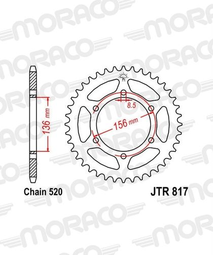 SuperProx Black 46 teeth Sprocket