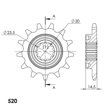 SuperProx 13 teeth Gearbox output pinion