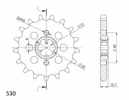 SuperProx 16 teeth Gearbox output pinion