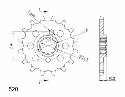 SuperProx 14 teeth Gearbox output pinion