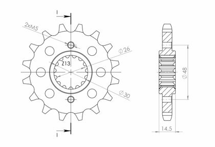 SuperProx 17 teeth Gearbox output pinion