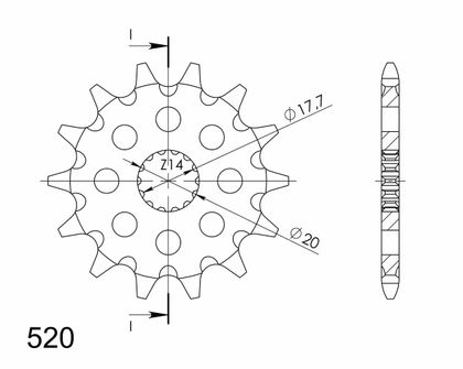 SuperProx 13 Zähne Getriebeabtriebsritzel