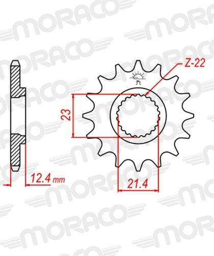 SuperProx 15 teeth Gearbox output pinion