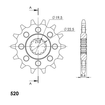 SuperProx PSB CST - 1447 14.2 - 14 teeth Sprocket