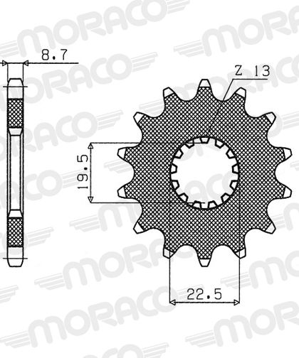 SuperProx 15 teeth Gearbox output pinion