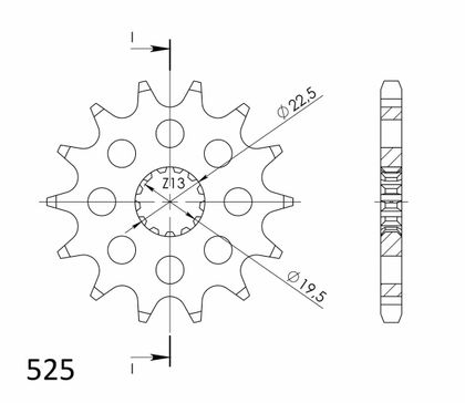 SuperProx 14 teeth Gearbox output pinion