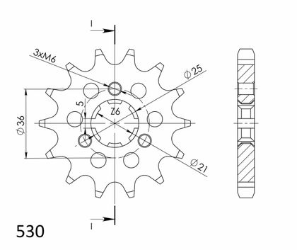 SuperProx 14 teeth Gearbox output pinion