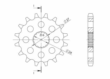 SuperProx 17 teeth Gearbox output pinion
