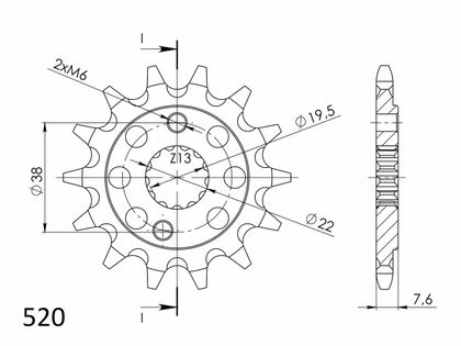 SuperProx 14 teeth Gearbox output pinion