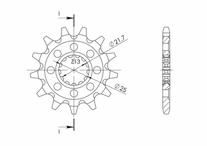 SuperProx 13 teeth Gearbox output pinion