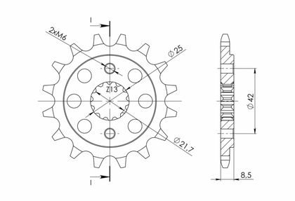 SuperProx 15 teeth Gearbox output pinion