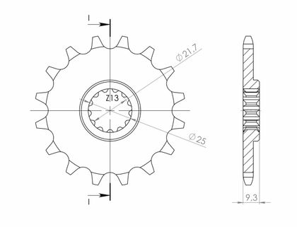 SuperProx 14 teeth Gearbox output pinion