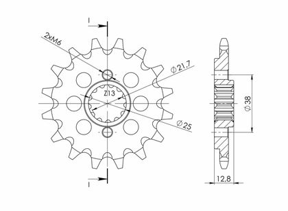 SuperProx 14 teeth Gearbox output pinion