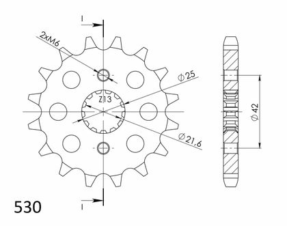 SuperProx 17 teeth Gearbox output pinion