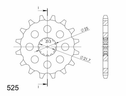 SuperProx 17 teeth Gearbox output pinion