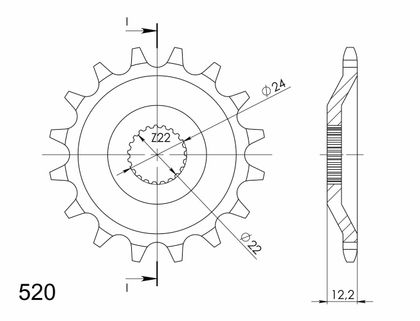 SuperProx 17 teeth Gearbox output pinion
