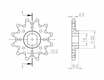 SuperProx 11 Zähne Getriebeabtriebsritzel