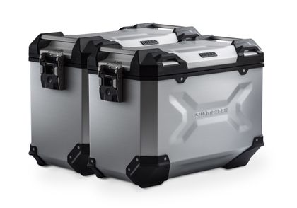 Valise SW-MOTECH Kit complet TRAX ADV (45/45 L) - Argent Ref : SWM00018A / KFT.04.417.70100/S 