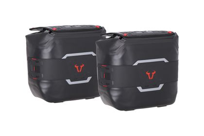 Sacoches cavalières SW-MOTECH Kit complet - WP V-LOC (11/11 L) - Avec support Ref : SWM00200A / BC.SYS.07.968.32000 
