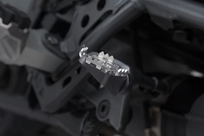 SW-MOTECH ADVENTURE Tip - Black/Silver Universal Brake pedal