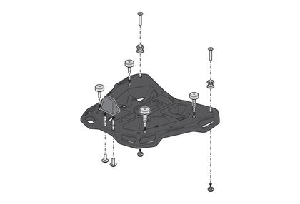 SW-MOTECH DUSC L - Met steun - Zwart Topkoffer